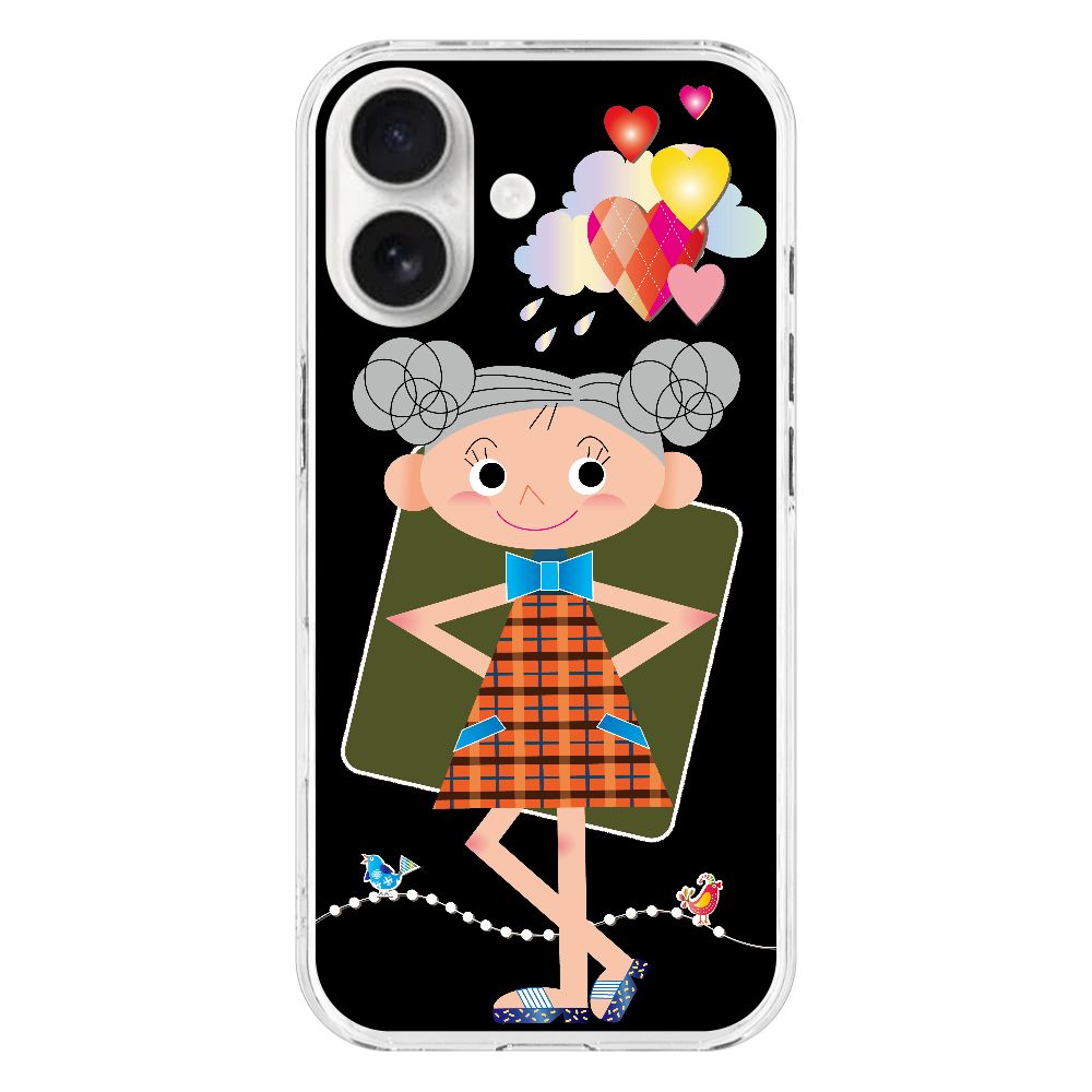 送料無料 Z033 ポップ『ヒナちゃん』 iPhone17 (透明)(ハードケース