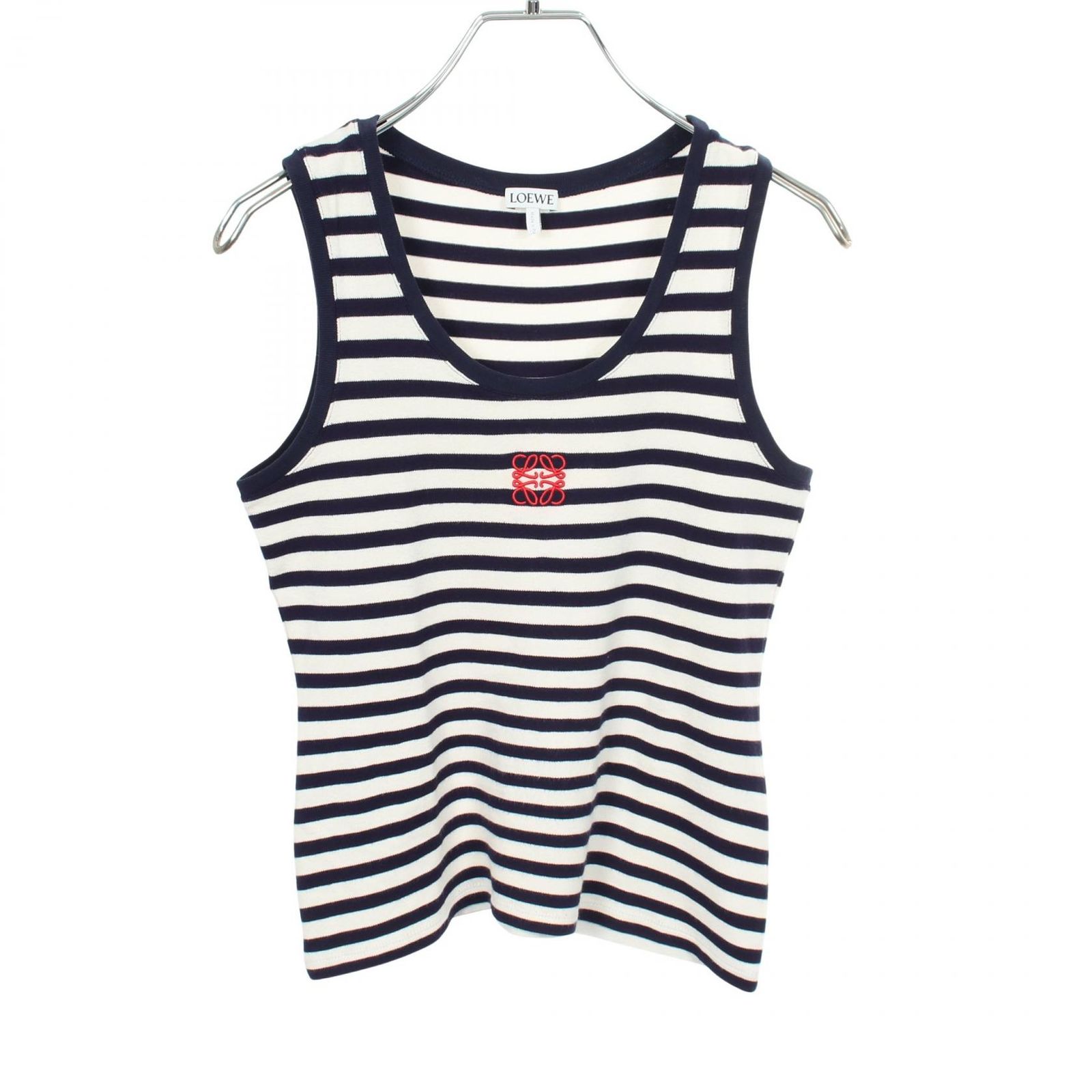 LOEWE ロエベ アナグラム ボーダー ブラック ホワイト タンクトップ 27,690円