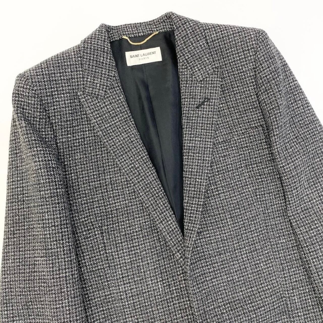 超美品 SAINT LAURENT サンローラン ツイードジャケット ウール