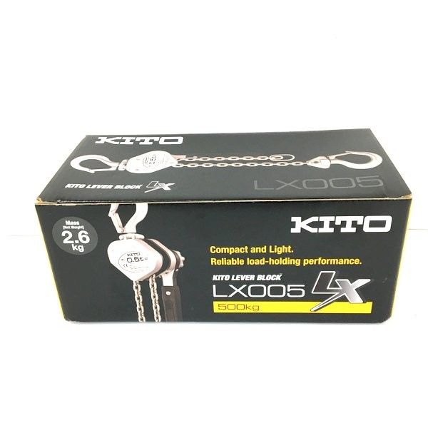 KITO キトー レバーブロック LX形 LX005 0.5t 500kg 揚程1.2m レバーホイスト 荷締め機 未使用 ★DT1305-