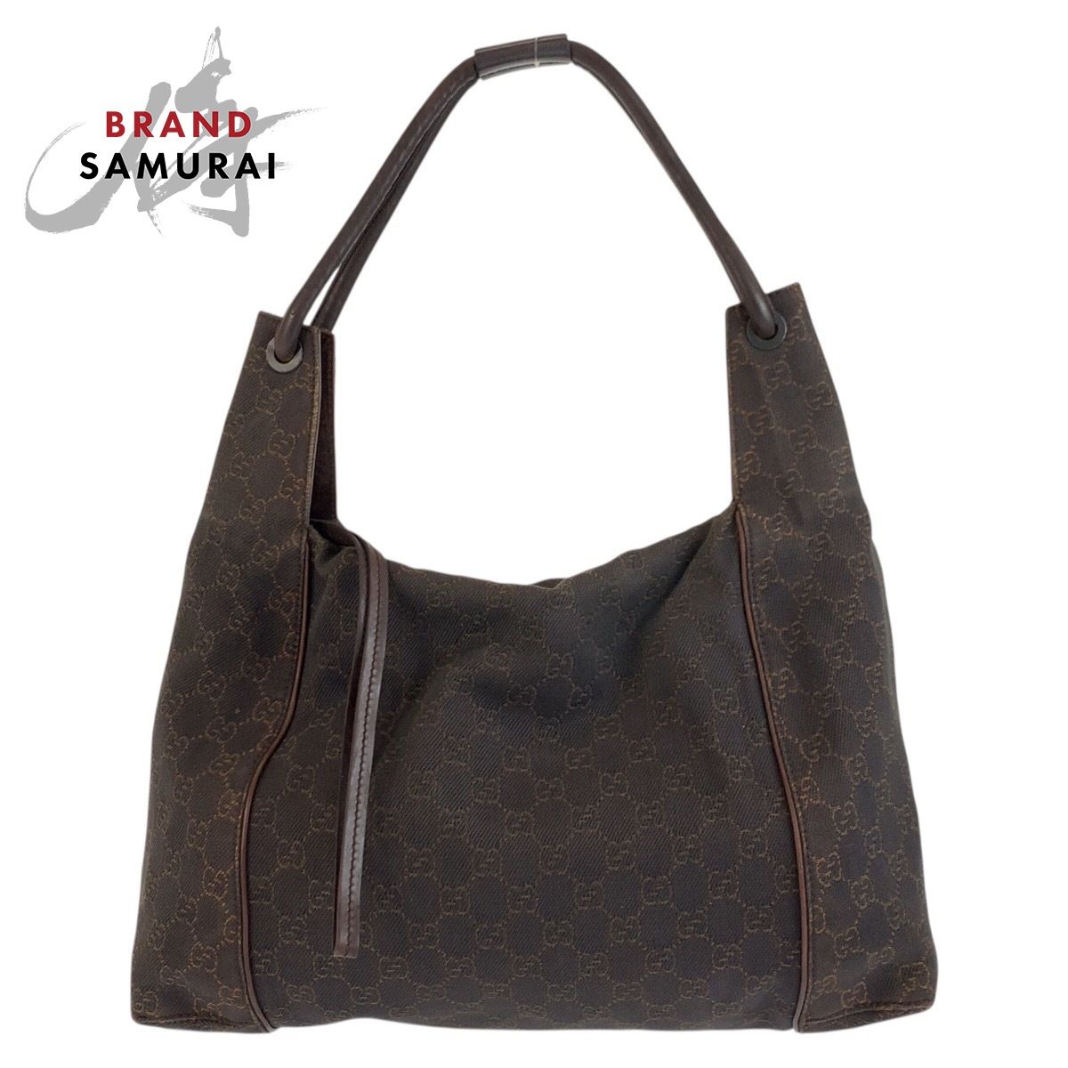 美品 GUCCI グッチ ブラウン GGキャンバス/レザー 101292 ショルダーバッグ レディース 603322【中古】