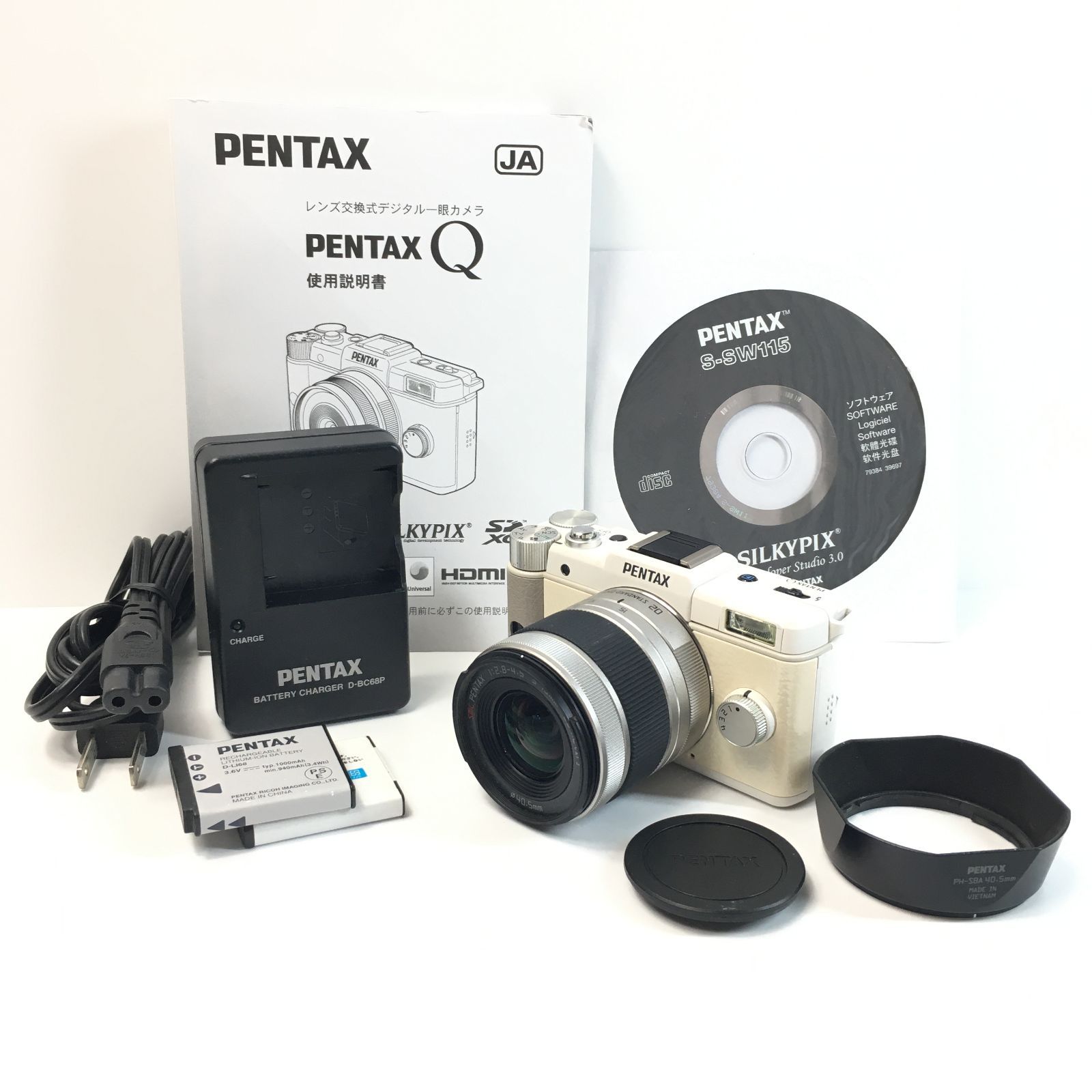 PENTAX ミラーレス一眼 Q 02ズームレンズキット ホワイト - メルカリ