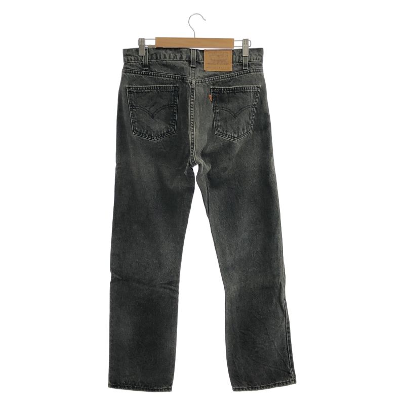中古】90s LEVI'S USA製 505 先染めブラックデニム サイズW33×L30
