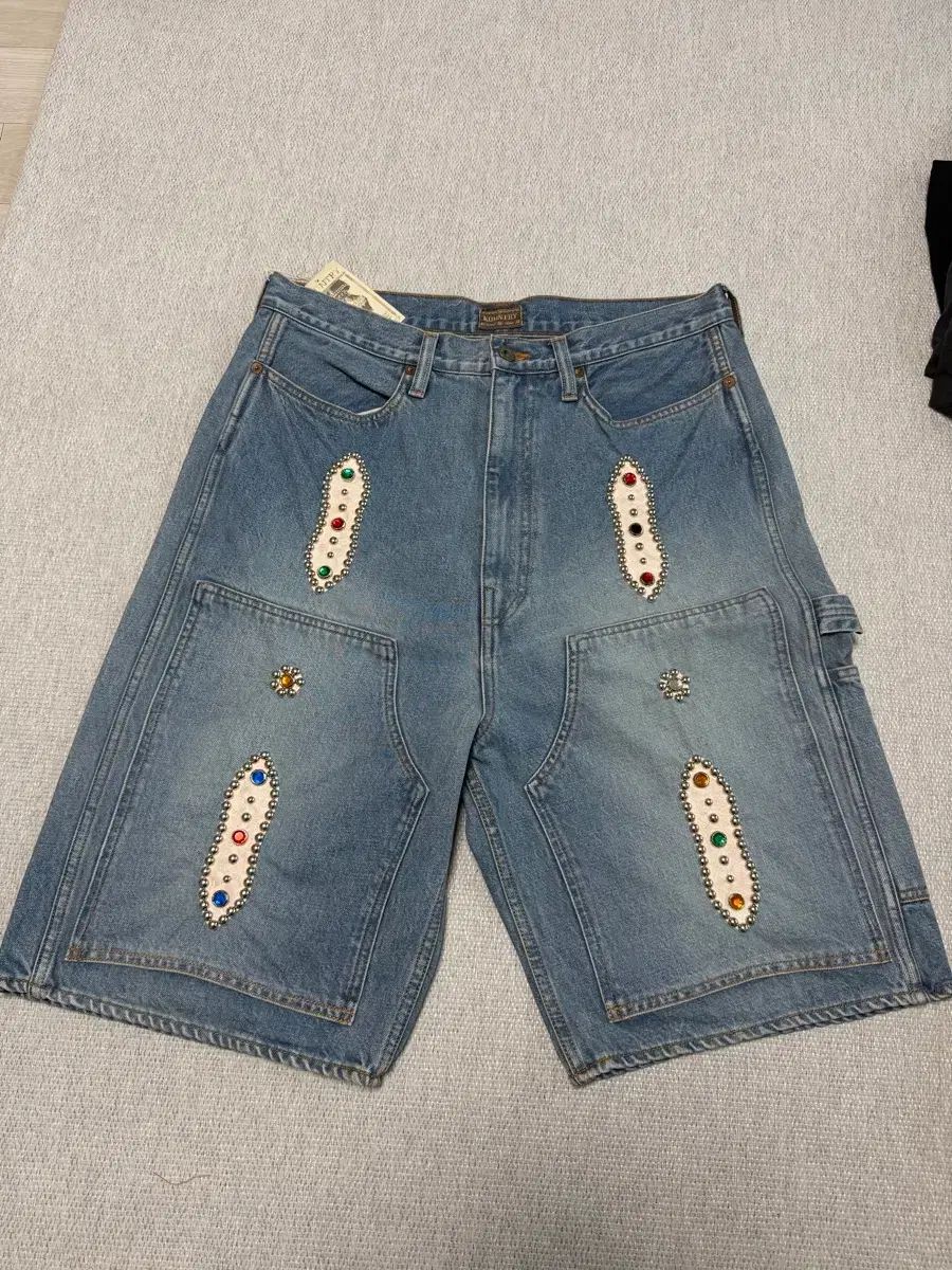 新品 KAPITAL キャピタル ジェムストーン 36 ショーツ ハーフパンツ