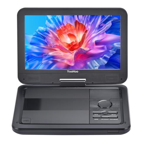 ポータブルDVDプレーヤー 12.5型YOOHOO車用10.5インチHDスイベルスクリーン インチ DVDプレイヤー 車載携帯式CD 大容量 長時間連続放送可能 リモコン/日本語取り扱い説明付きJu