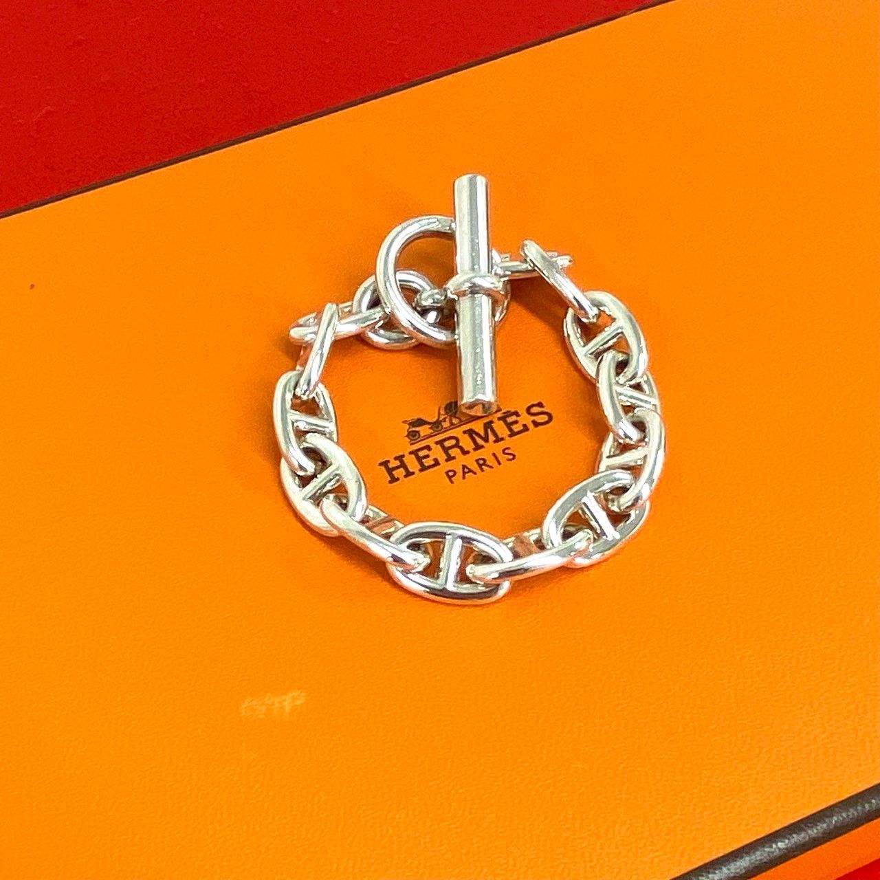 極 美品 HERMES エルメス シェーヌダンクル MM 13コマ ブレスレット