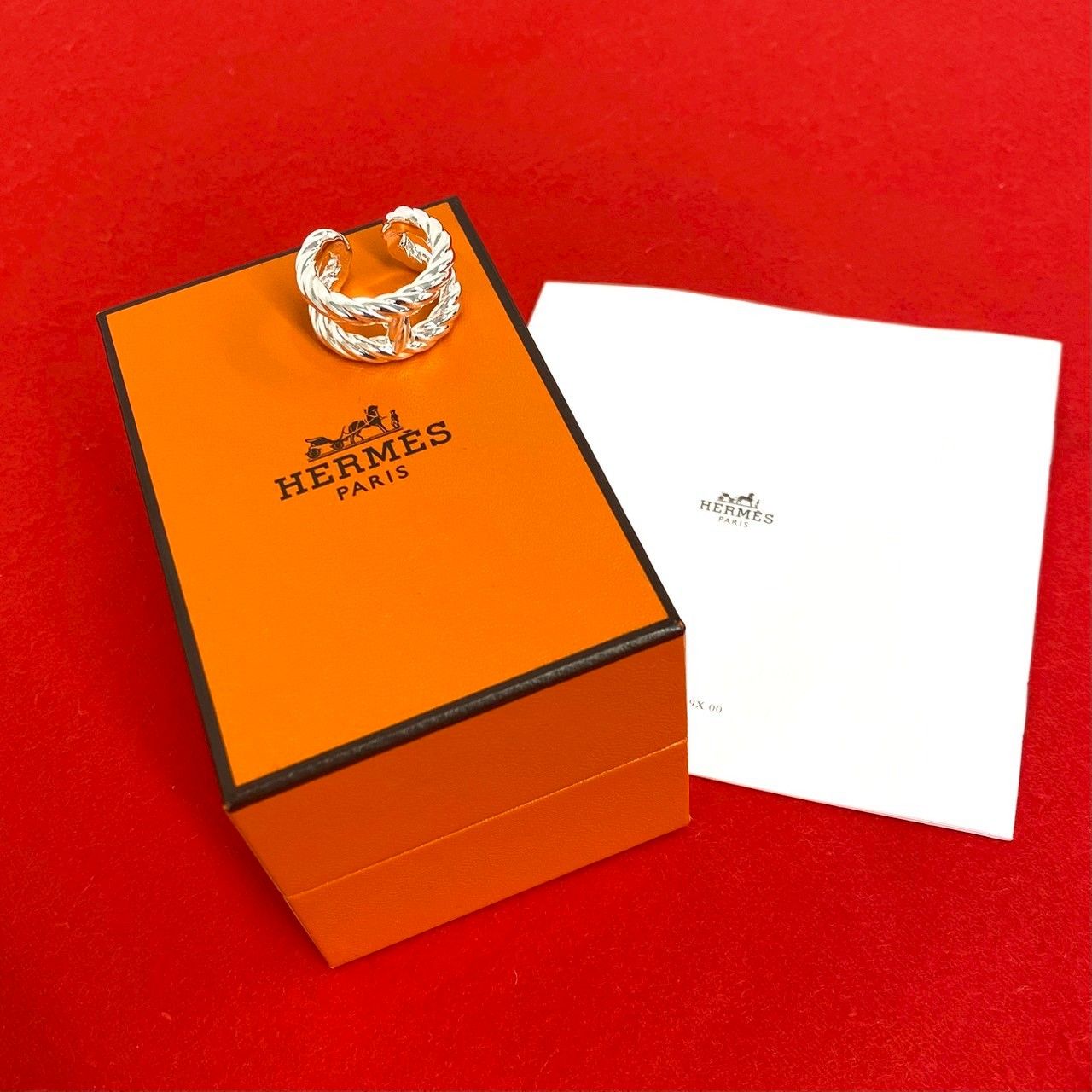 極 美品 箱付き HERMES エルメス アレヤ リング シルバー925 指輪 12号 アクセサリー ジュエリー シルバー 46341 131,400円