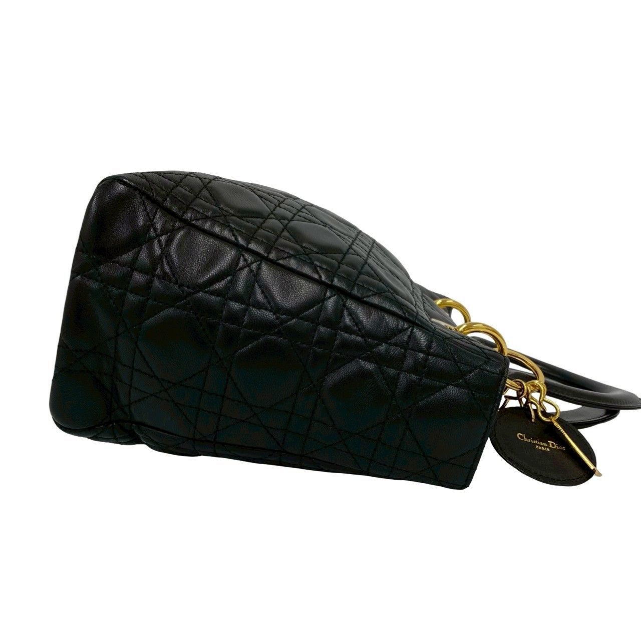 極 美品 袋付 Christian Dior ディオール レディディオール カナージュ 