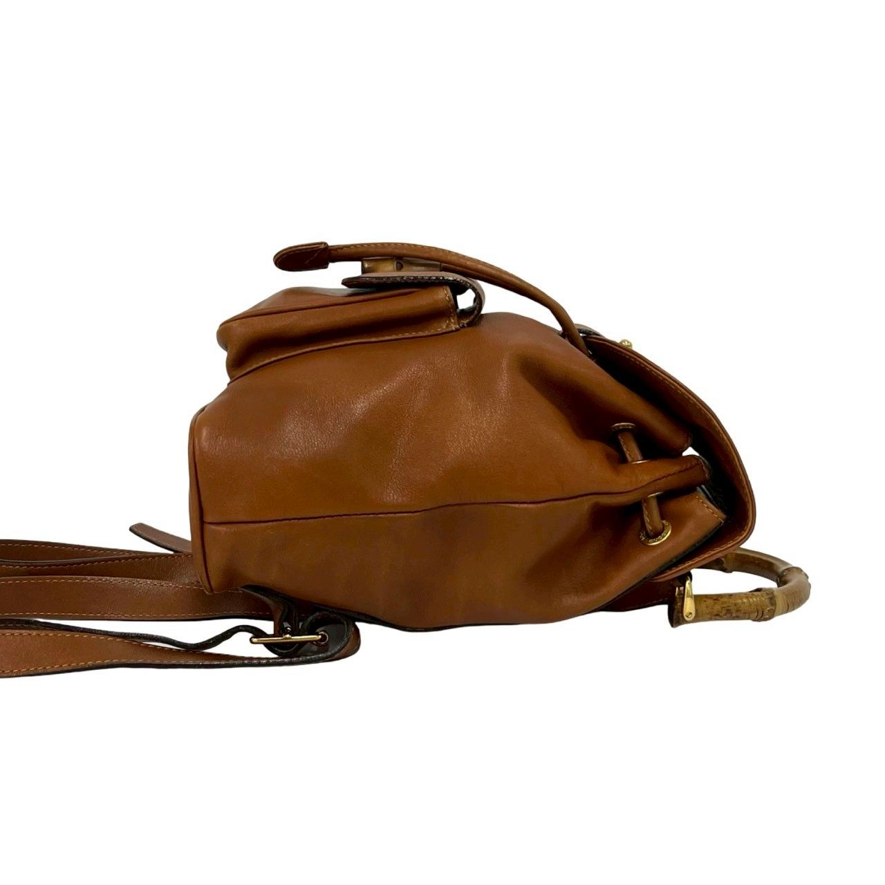 極 美品 希少品 GUCCI グッチ オールドグッチ バンブー レザー 本革