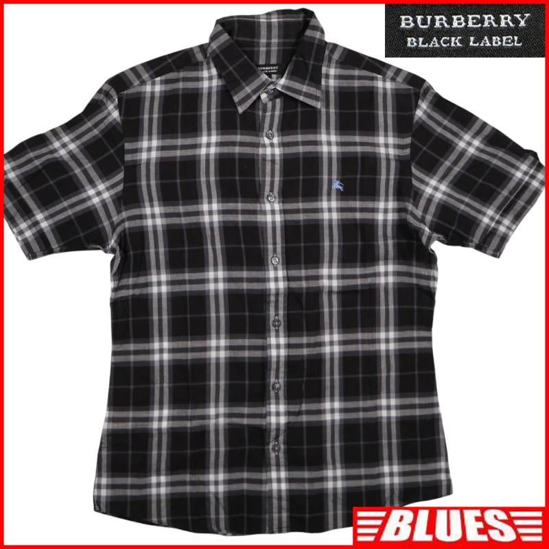 BURBERRY BLACK LABEL 廃盤 バーバリーブラックレーベル シャツ M 半袖