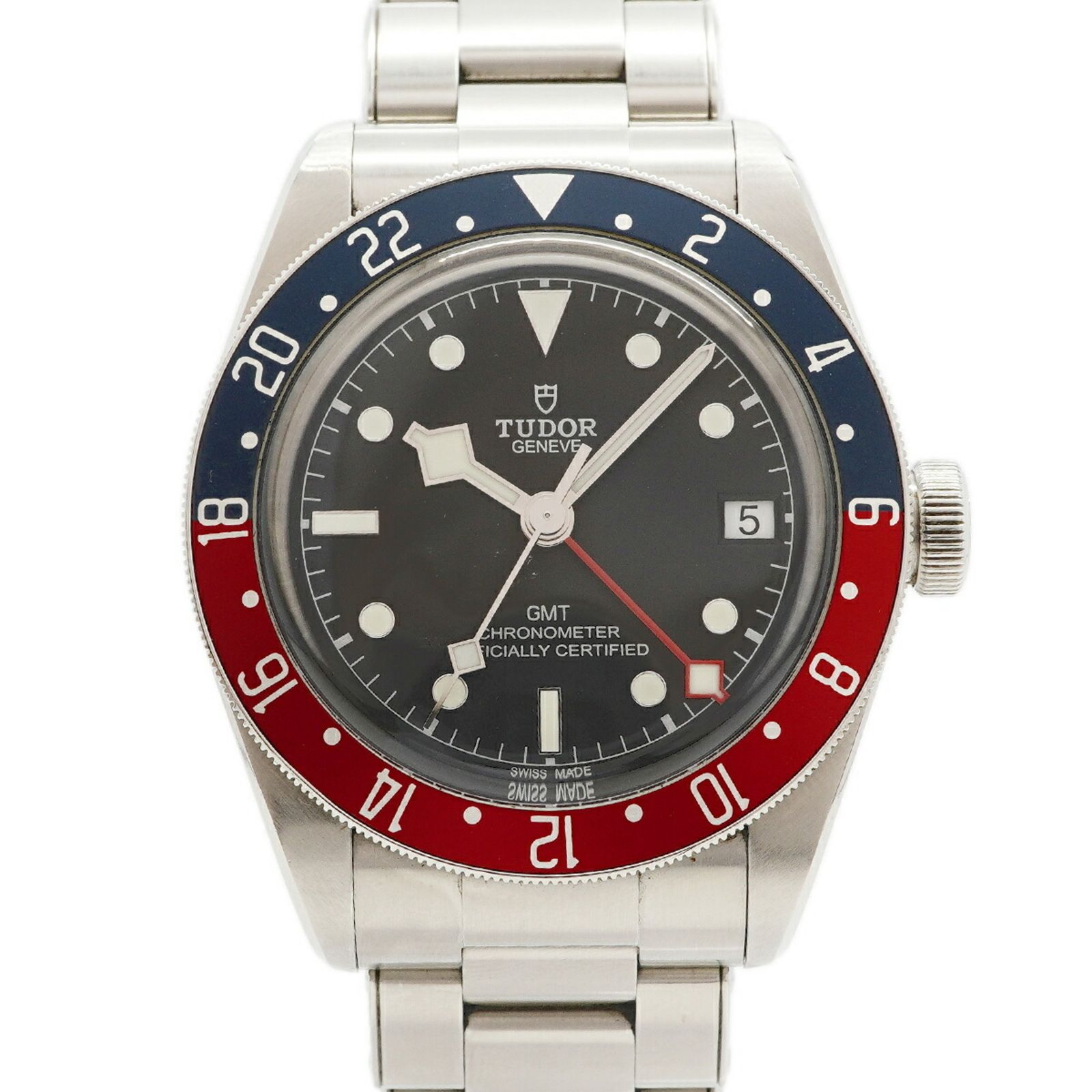 チュードル ブラックベイGMT 79830RB 黒文字盤腕時計 メンズ
