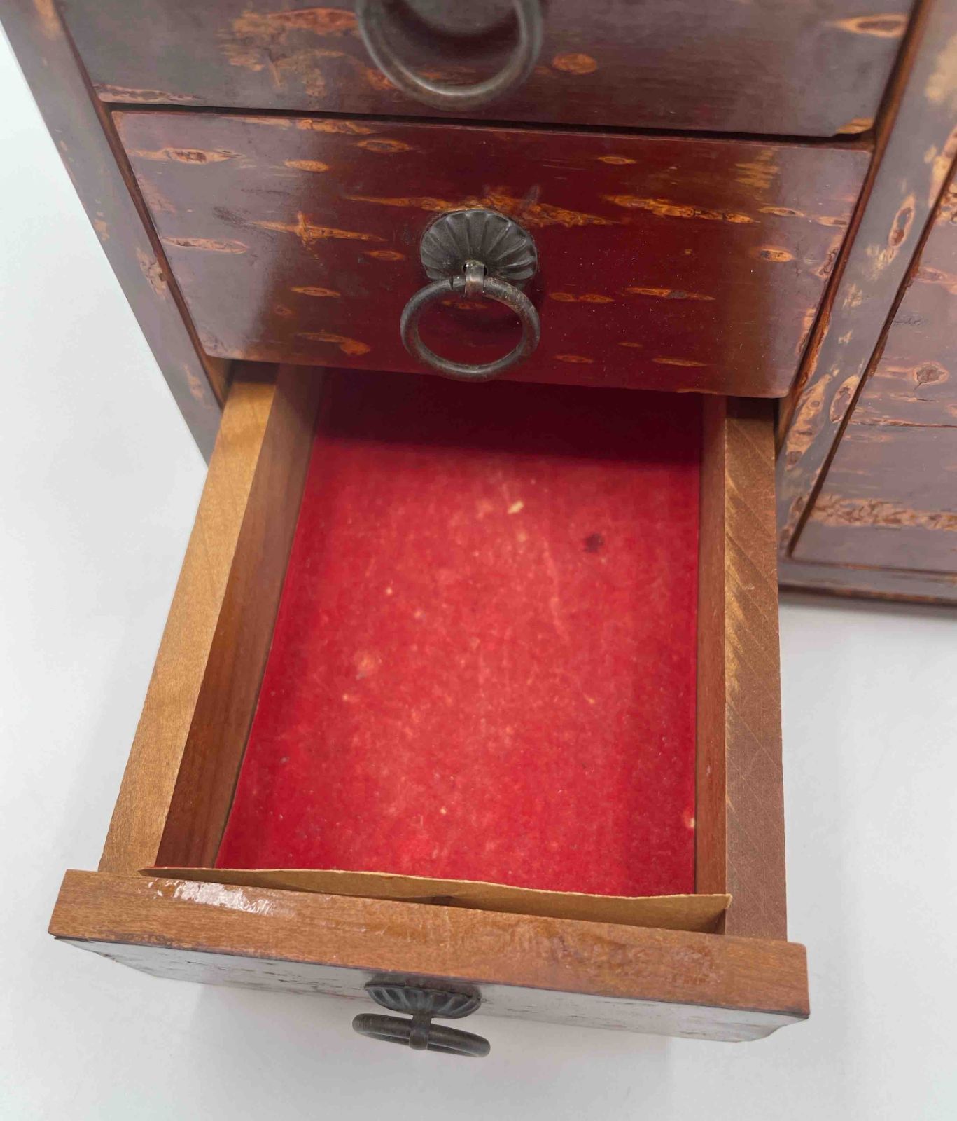 伝統工芸品】秋田角館 樺細工 桜皮細工 小箪笥 小引き出し 昭和レトロ
