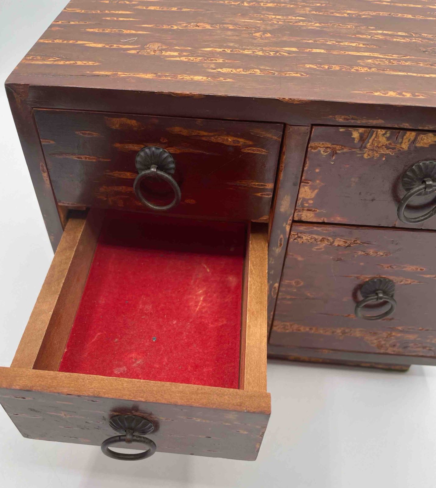伝統工芸品】秋田角館 樺細工 桜皮細工 小箪笥 小引き出し 昭和レトロ