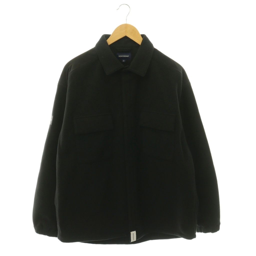 ディセンダント DESCENDANT PARA FLEECE SHIRT フリースシャツジャケット ステンカラー 2 ブラック /DO