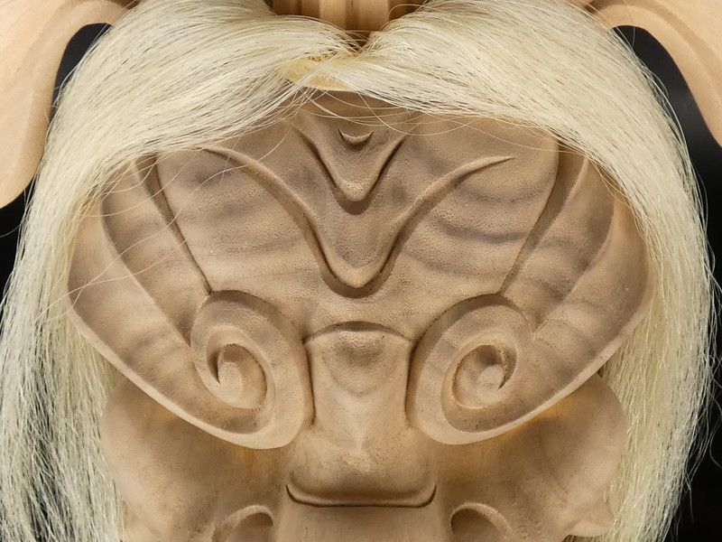 横山一夢「木彫 獅子頭」共箱 幅 約44.5cm 保証品 /R334(N-1) - メルカリ