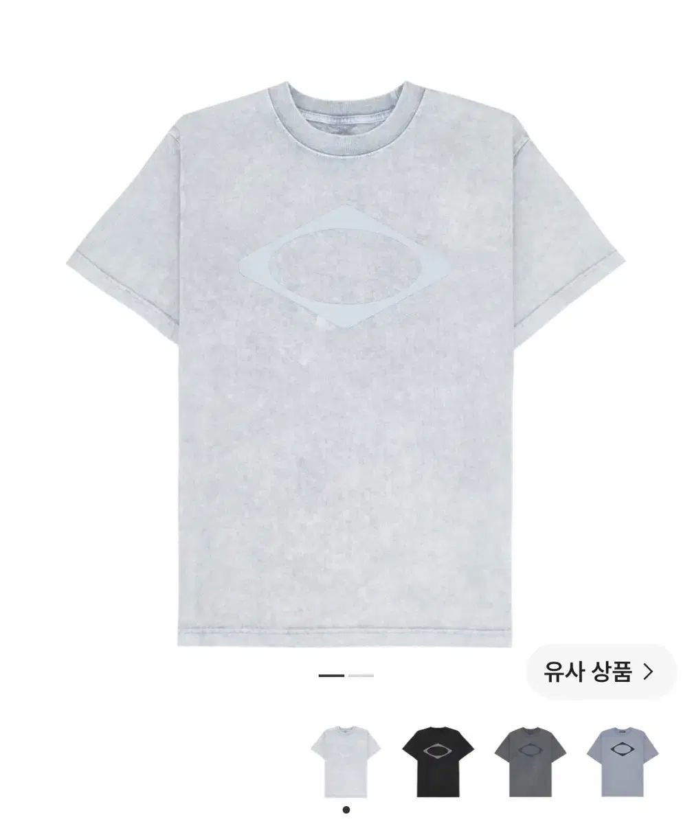 ミスチーフ 롬버스 ウォッシュド Tシャツ ライト ブルー