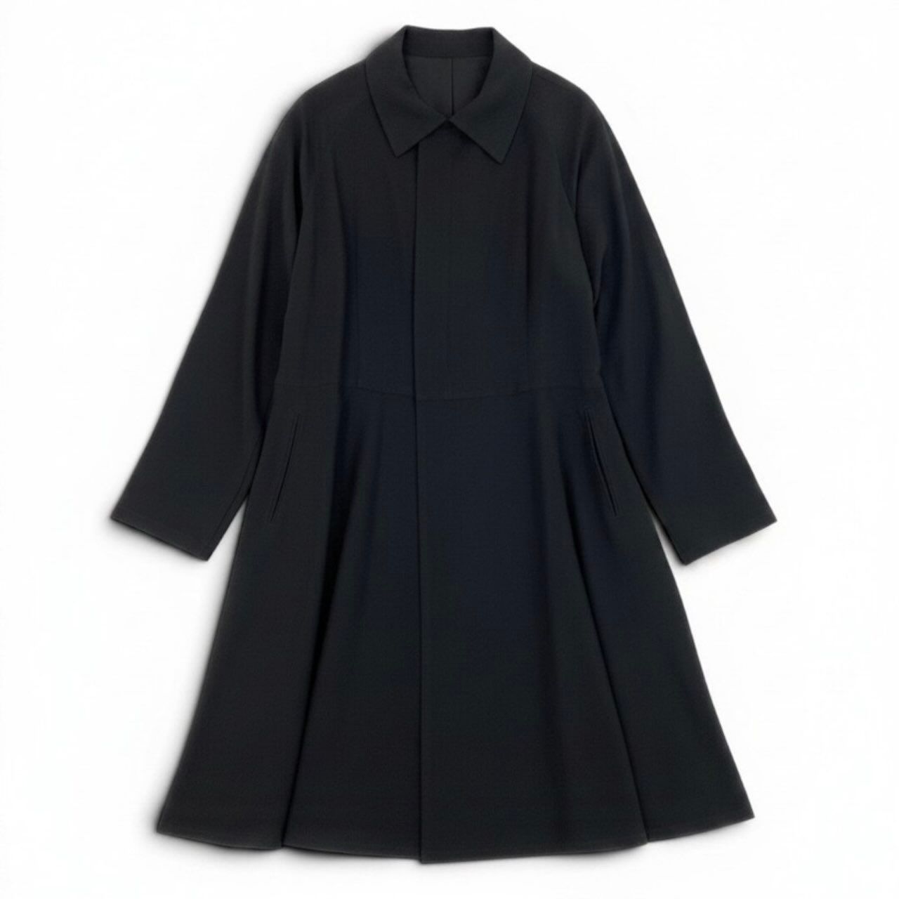 美品 Yohji Yamamoto ヨウジヤマモト ハーフジップ シアーロングコート