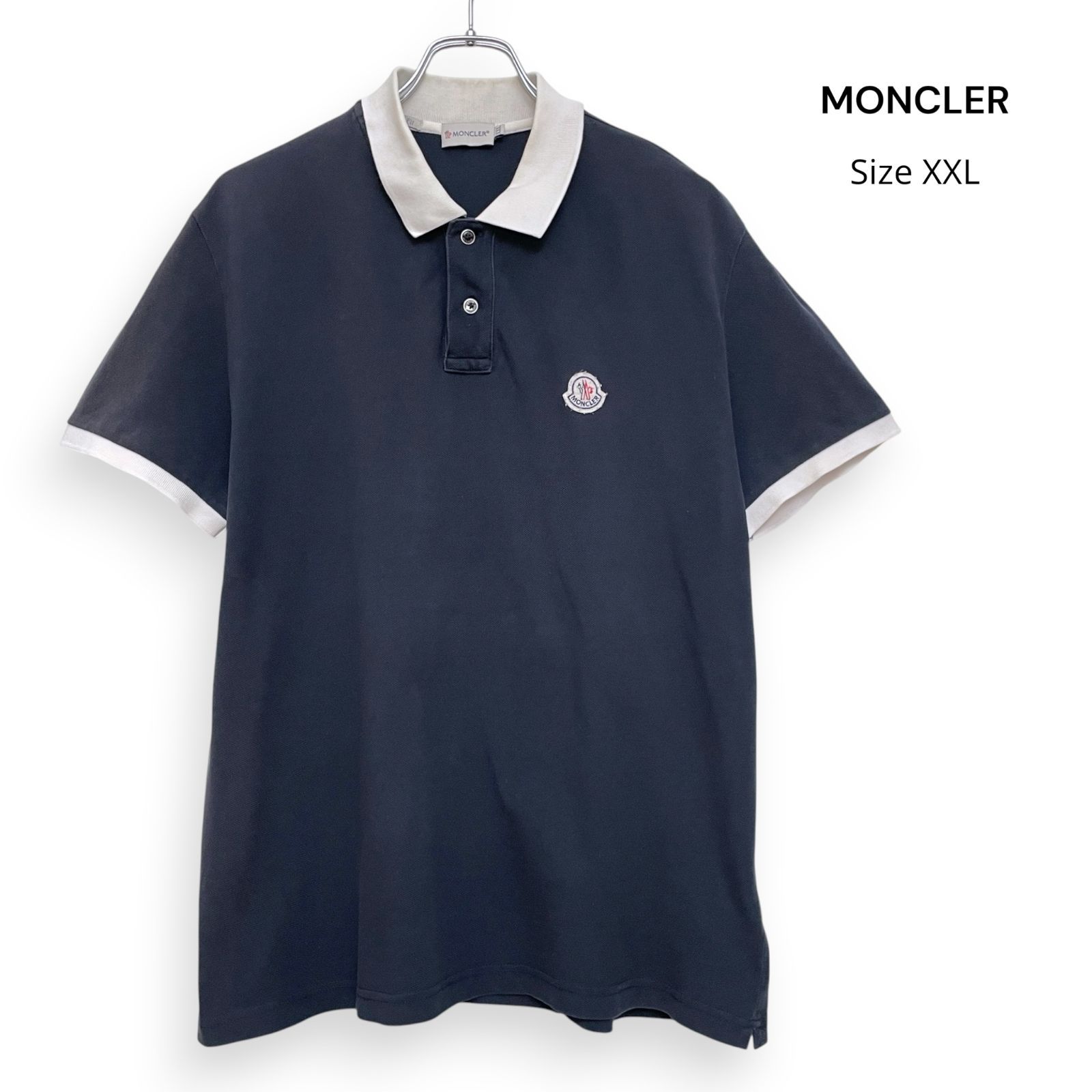 MONCLER / ポロシャツ（ネイビー）［M］ Moncler モンクレール MAGLIA POLO MANICA CORTA ポロ シャツ SizeXXL