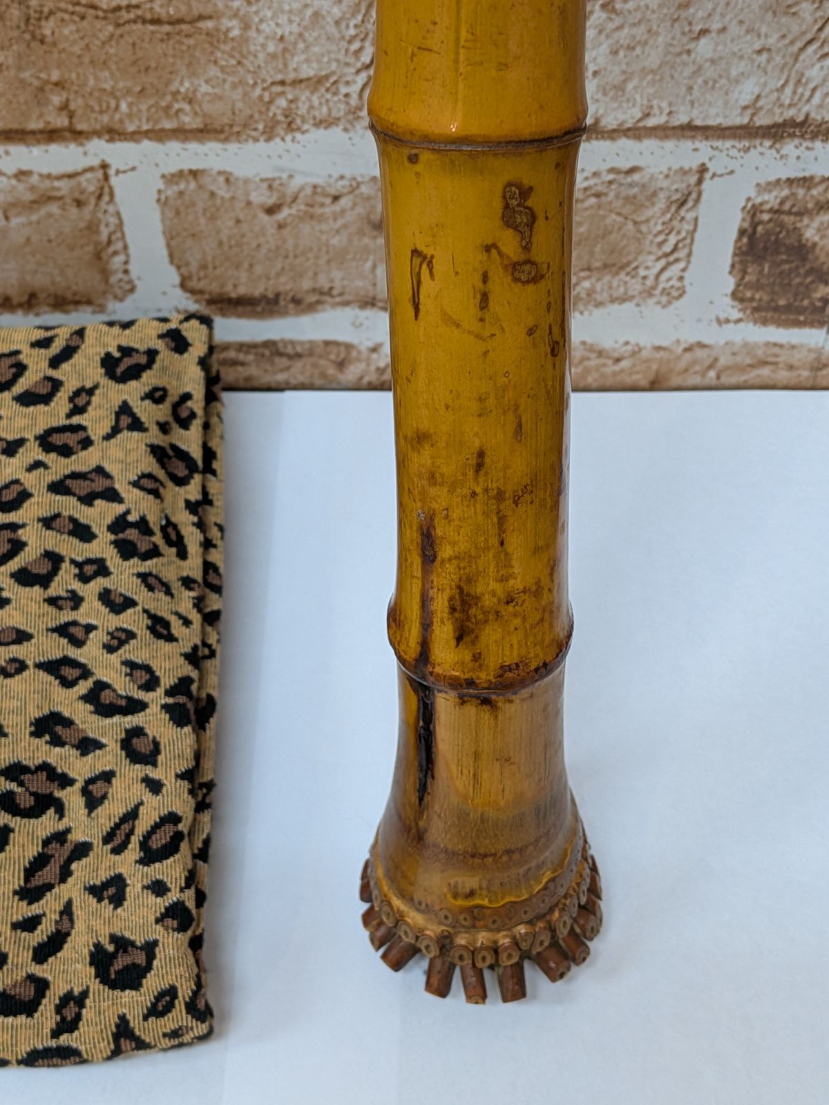 銘あり （辰童）】和楽器 尺八 全長約52cm 二つ折管 布製収納袋付き