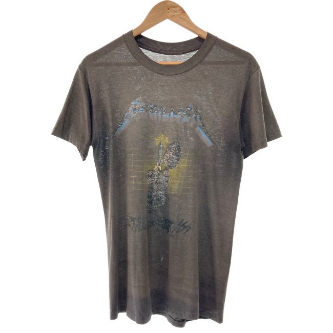 【中古】　METALLICA　バンT　80s vintage　80年代　OLD　Tシャツ　半袖　トップス　クルーネック　プリント　古着　/4382