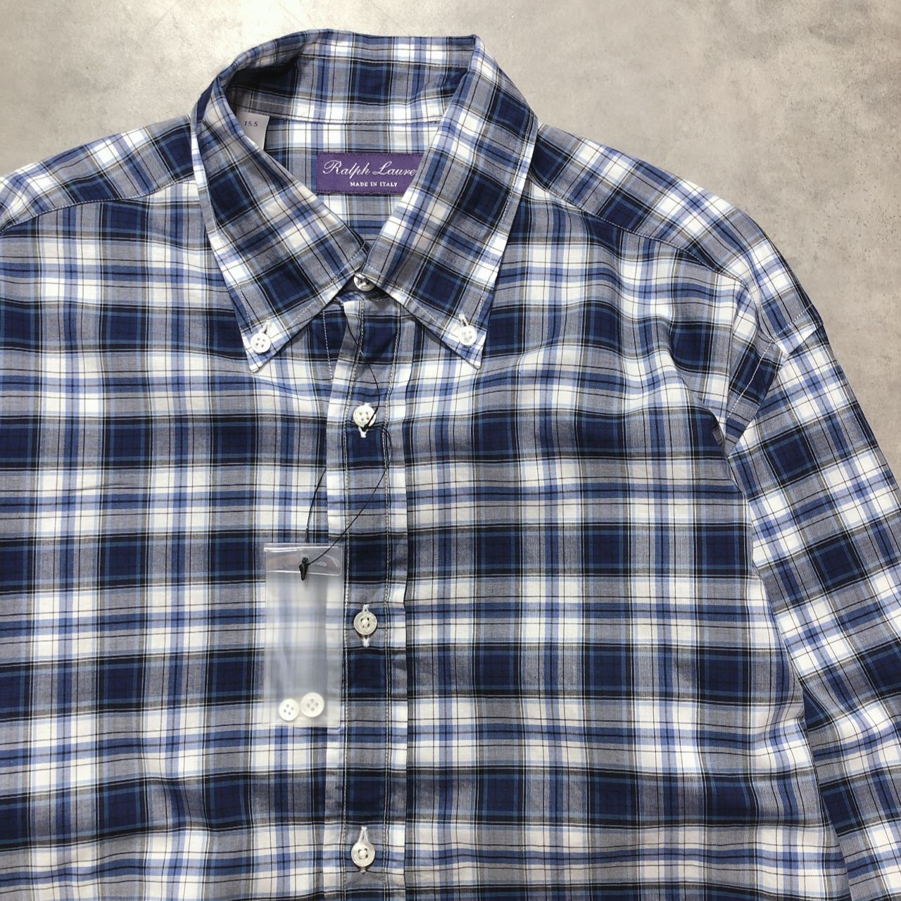 GQ6127◇Ralph Lauren : パープルレーベル イタリア製 ボタンダウン