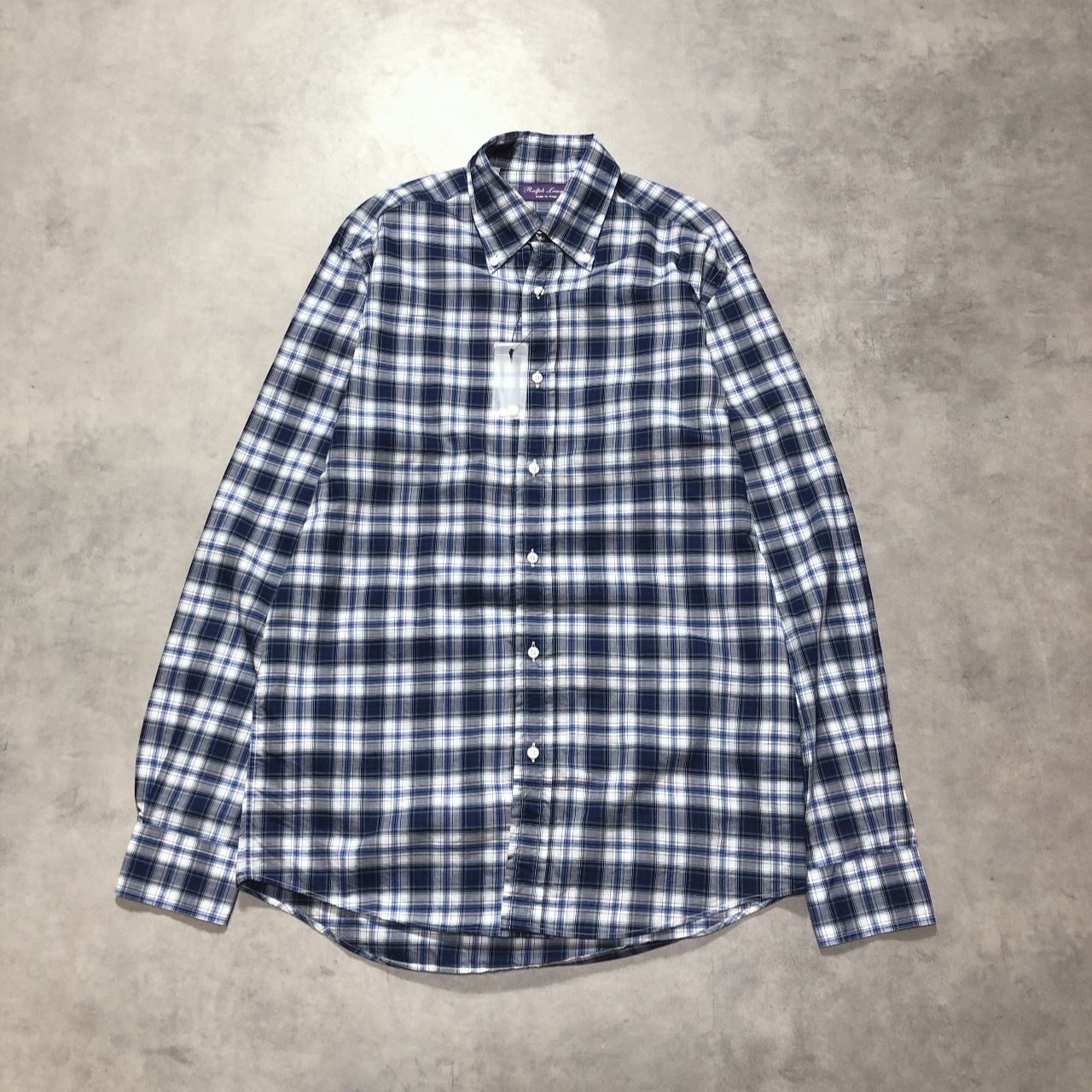 GQ6127◇Ralph Lauren : パープルレーベル イタリア製 ボタンダウン