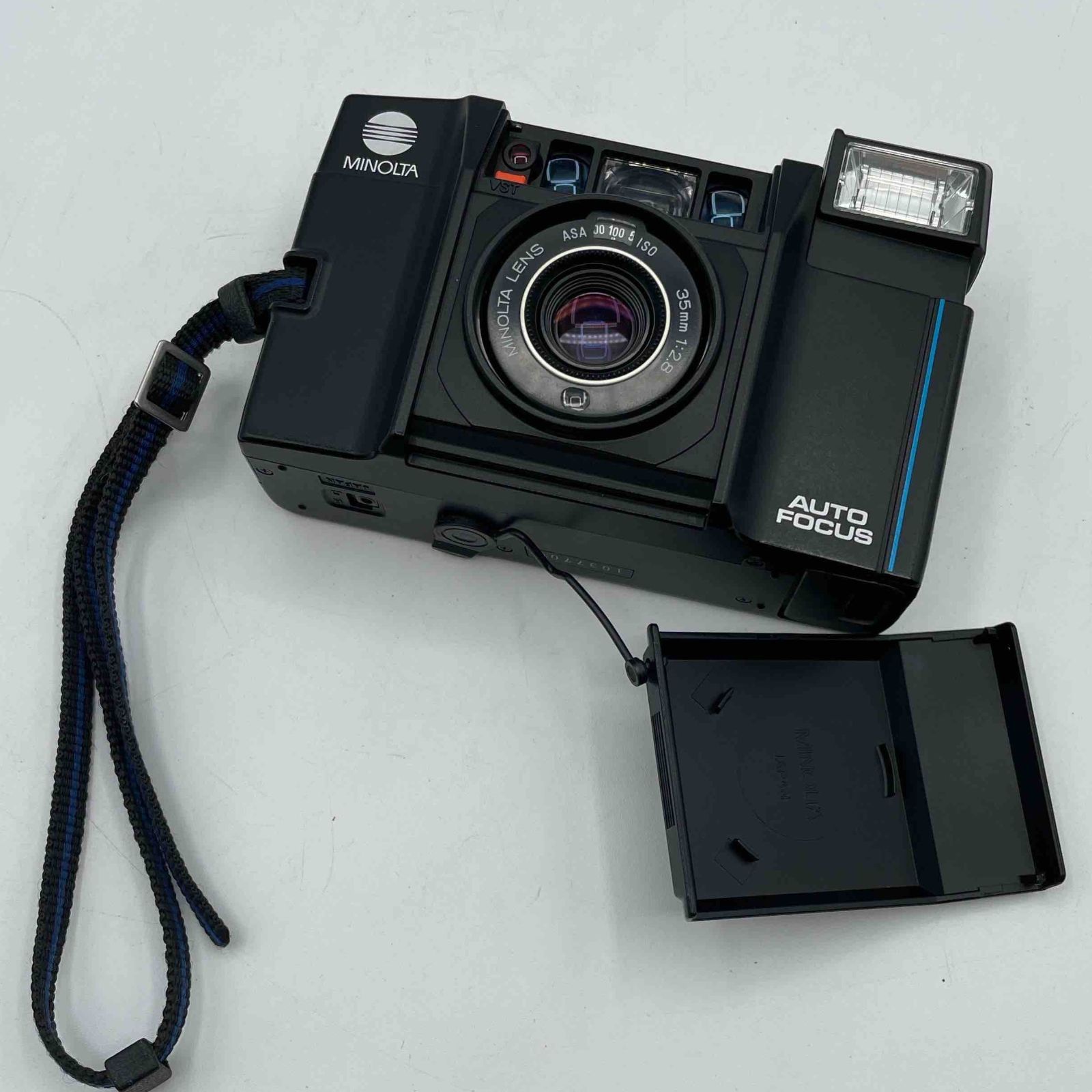 動作確認済】MINOLTA AF-S コンパクトフィルムカメラ 35mm ブルー