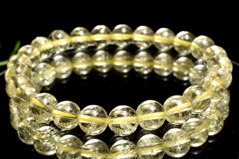 1点物】砂漠に宿る神秘 リビアングラス 7.5mm ブレスレット