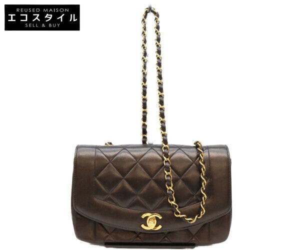 CHANEL　シャネル　A01164 黒 マトラッセ ラムスキン ゴールド金具 ダイアナ22