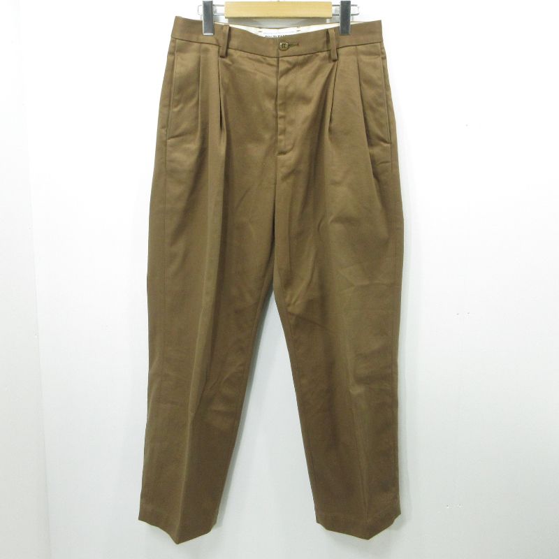 【三重本店】 中古 WACKOMARIA | ワコマリア チノパンツ DOUBKE PLEATED CHINO TROUSERS ブラウン サイズ:M 【107】