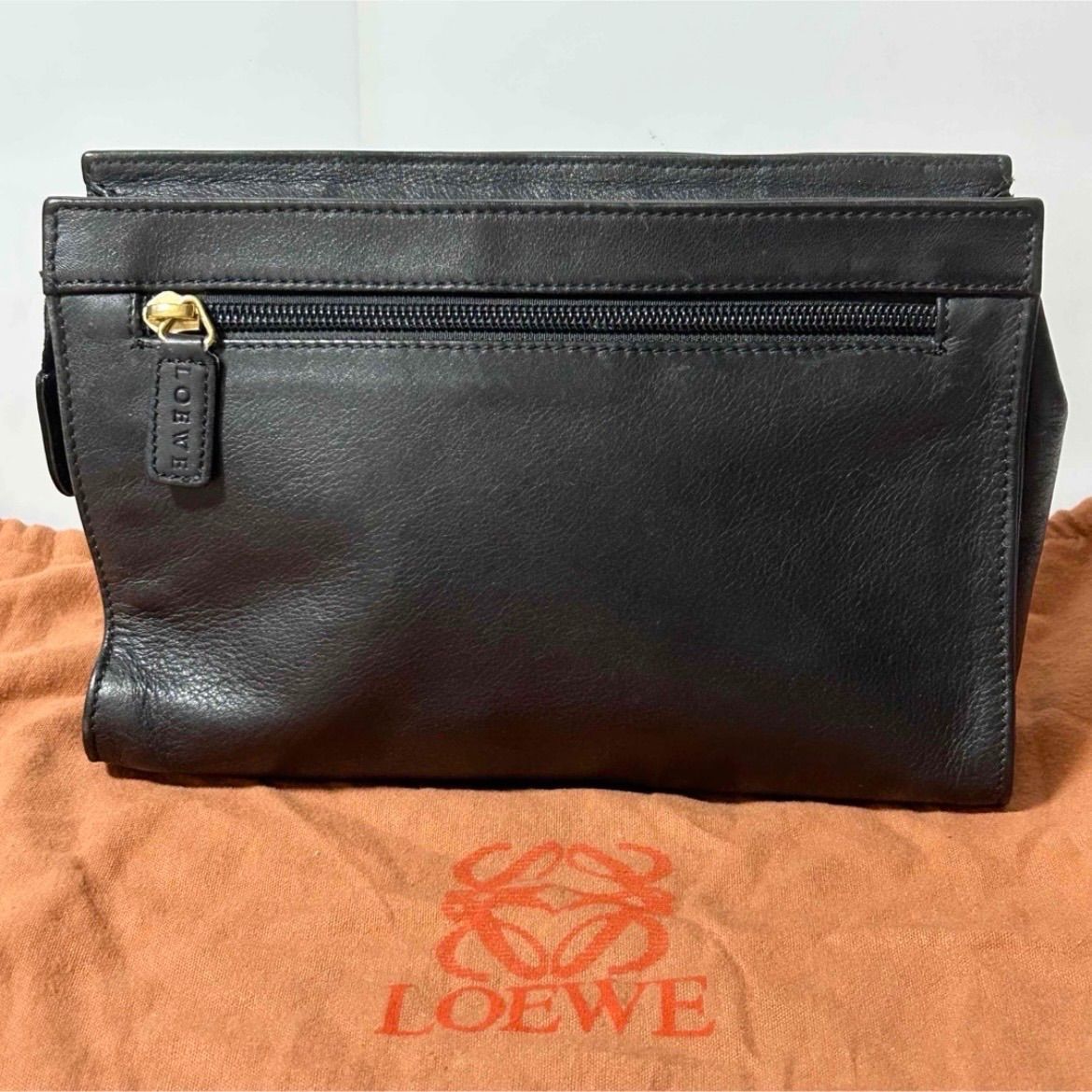 LOEWE ロエベ メンズ アナグラム レザー セカンドバッグ クラッチ