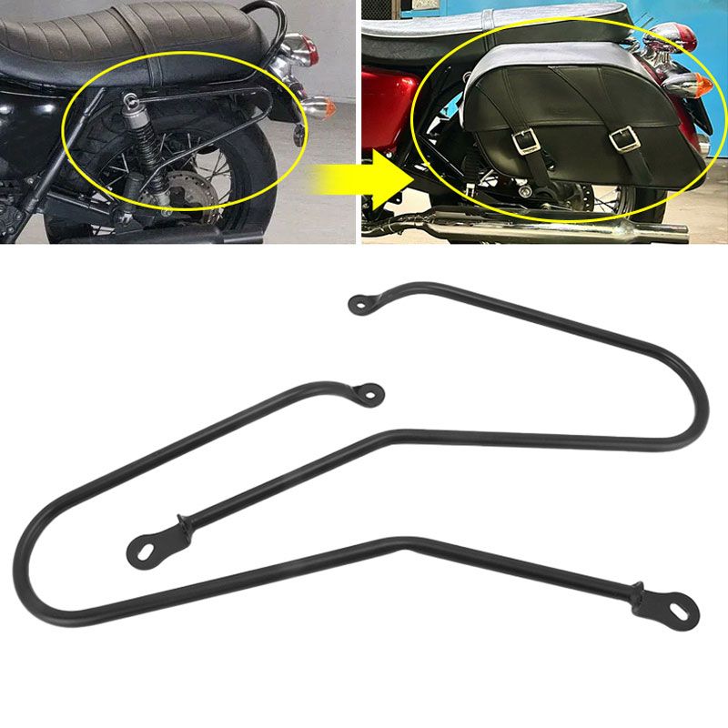 トライアンフ ボンネビル T100/T120 スラクストン 1200 用 サドルバッグガードサポートバーブラケット