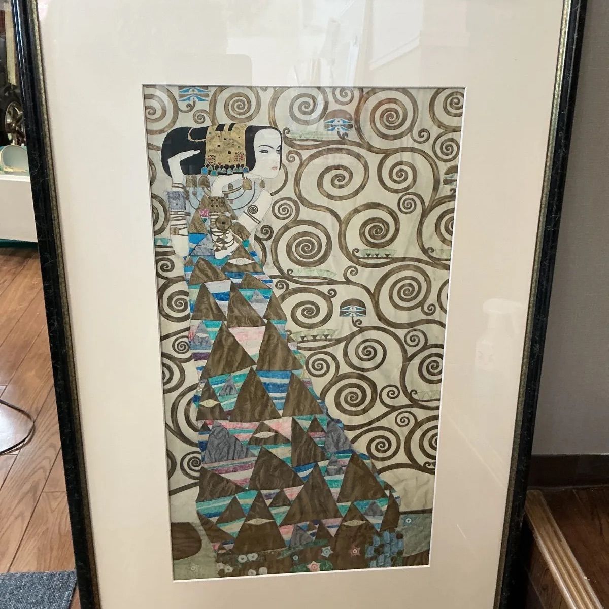 クリムト「期待」複製画 額装 青木美術 Gustav Klimt インテリア