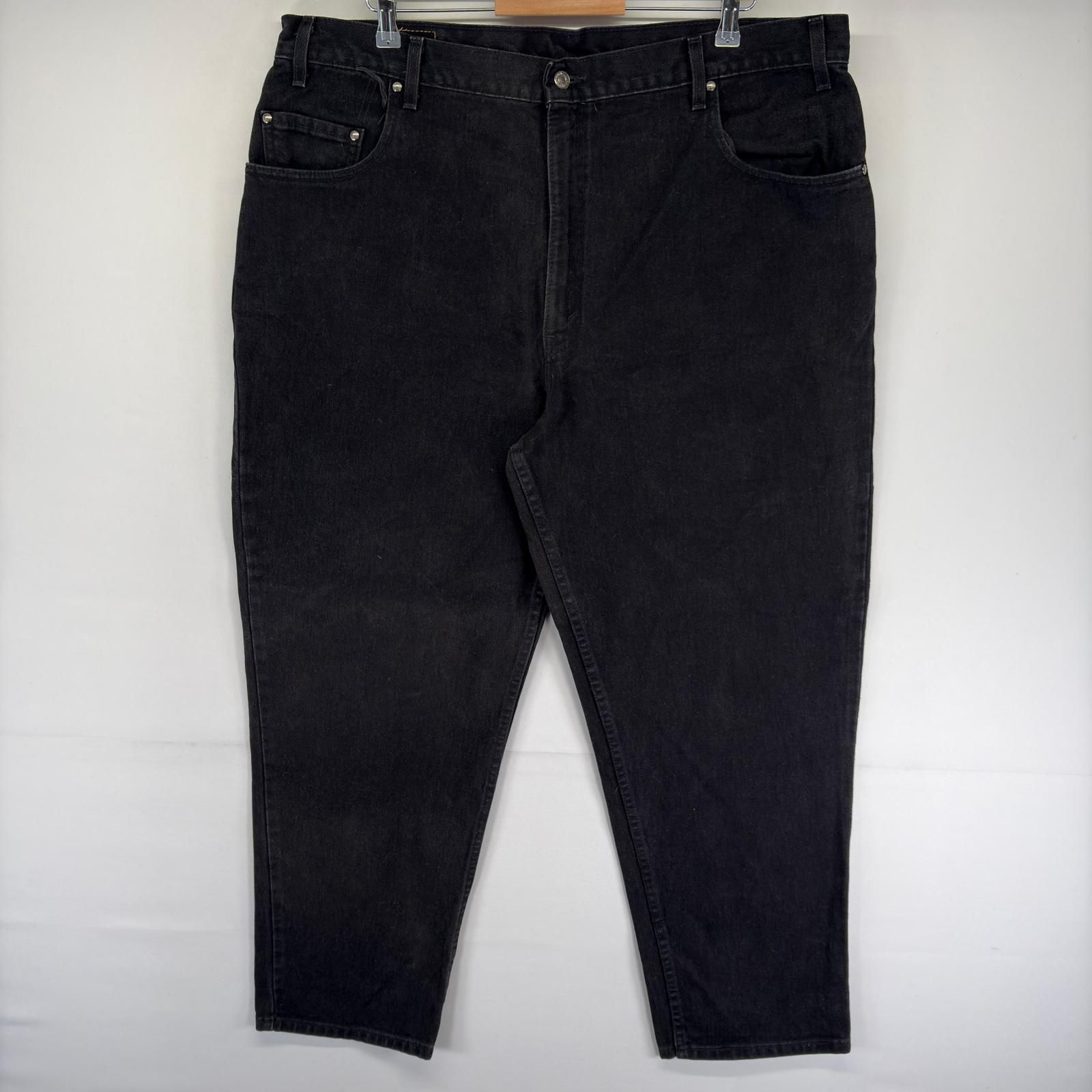 古着 00’s/00年代 リーバイス Levi's USA製 デニム パンツ 545 テーパード バギー 茶タブ ジーパン w42 L30 ブラック系 メンズ