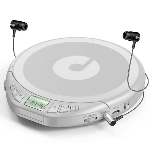 Gueray cdプレーヤー ポータブル 小型 語学学習用 持ち運び便利 ESP音