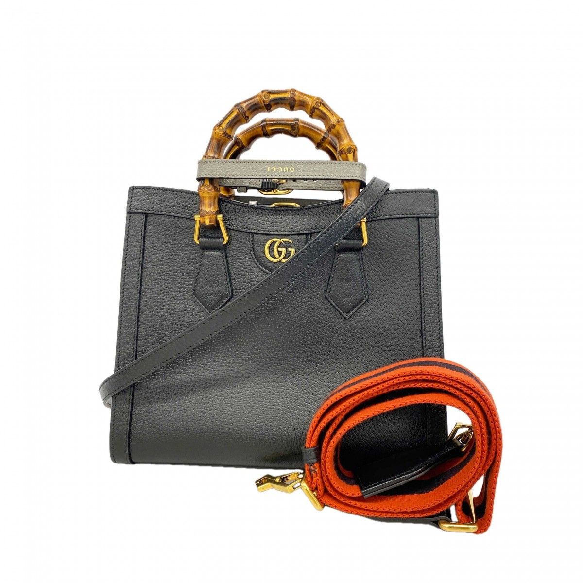 【6gc2534-k】グッチ ハンドバッグ ダイアナ 702721 レザー ブラック ゴールド金具 2wayバッグ【中古】レディース 111,380円