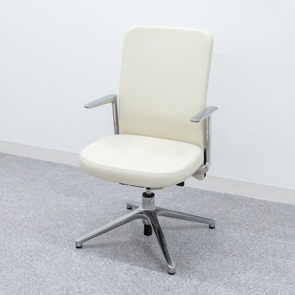 【最終値下げ】Vitra / Pacific Chair / レザー / アイボリー / オフィスチェア/ ヴィトラ