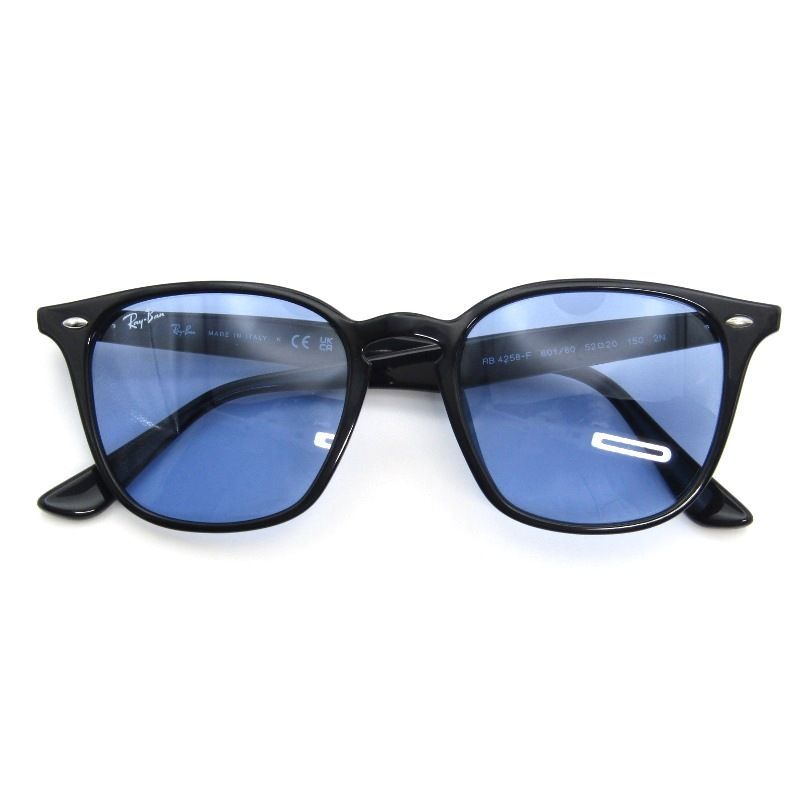 Ray-Ban レイバン サングラス RB4258-F イタリア製 スクエア フルフィット アジアンフィット WASHED LENSES 601/80 ブラック 54001203