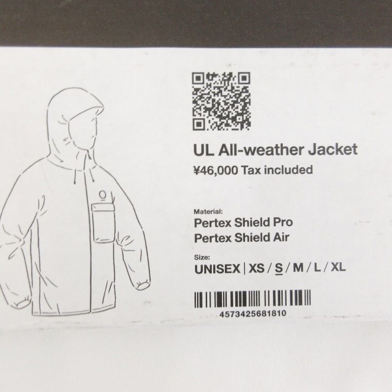 未使用 山と道 ヤマトミチ ULオールウェザージャケット UNISEX 2026年