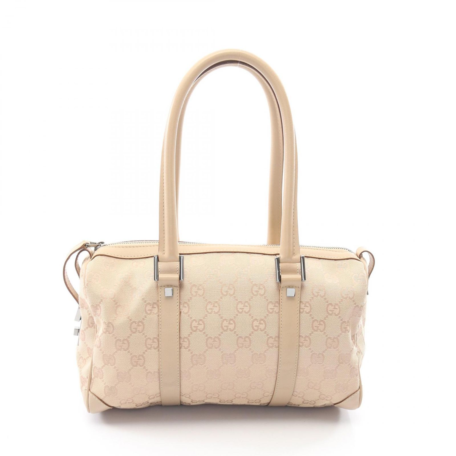 グッチ GUCCI ハンドバッグ GGキャンバス 30458 ベージュ キャンバス レザー ミニ ボストンバッグ レディース Used B