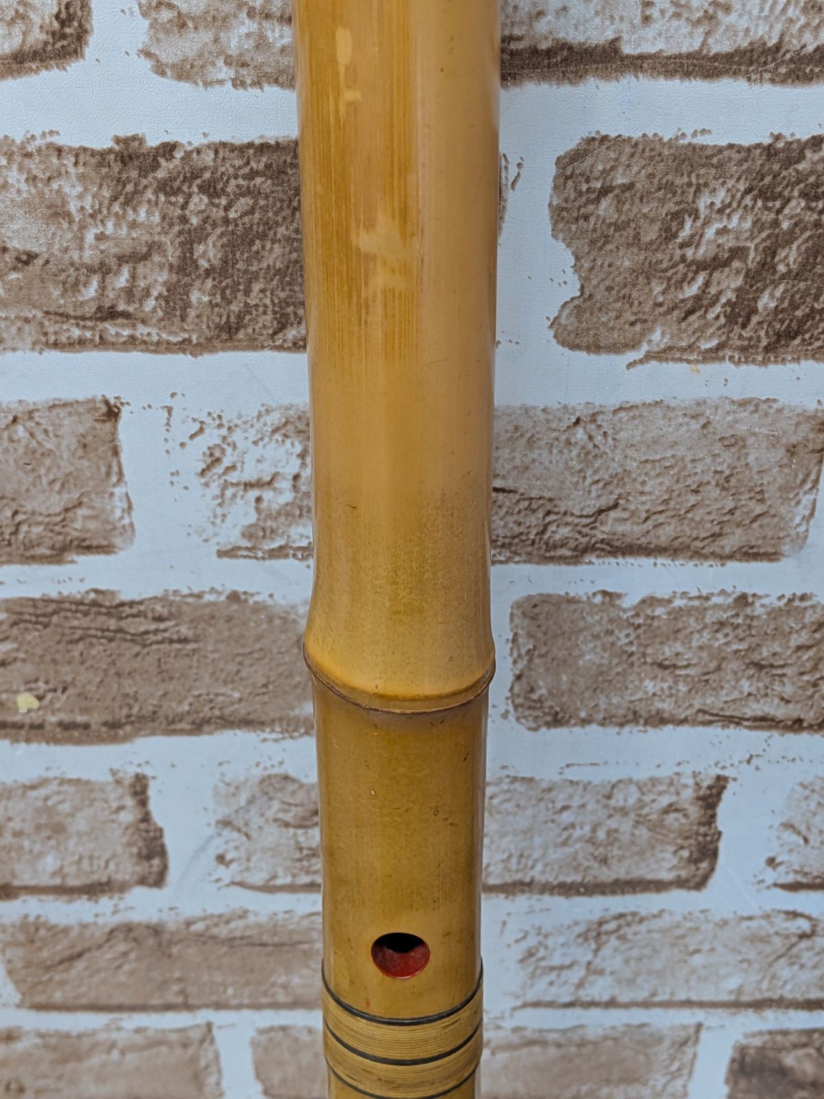 銘 （誠和）】和楽器 尺八 51.5cm（一尺七寸相当）竹製 錦袋（和柄収納