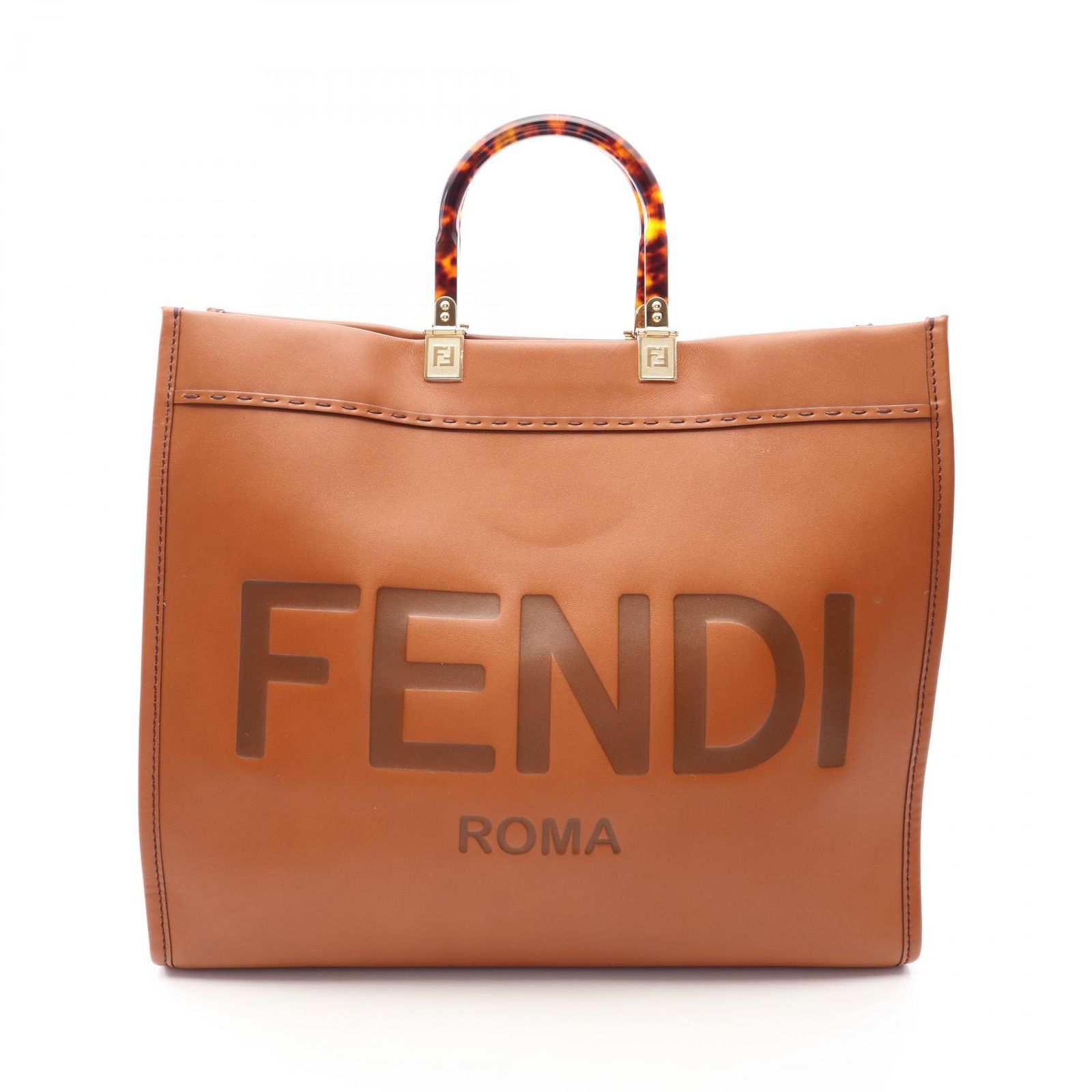 フェンディ FENDI トートバッグ サンシャイン ラージ 8BH372 ブラウン レザー サンシャイン ラージトート レディース Used A 81,290円