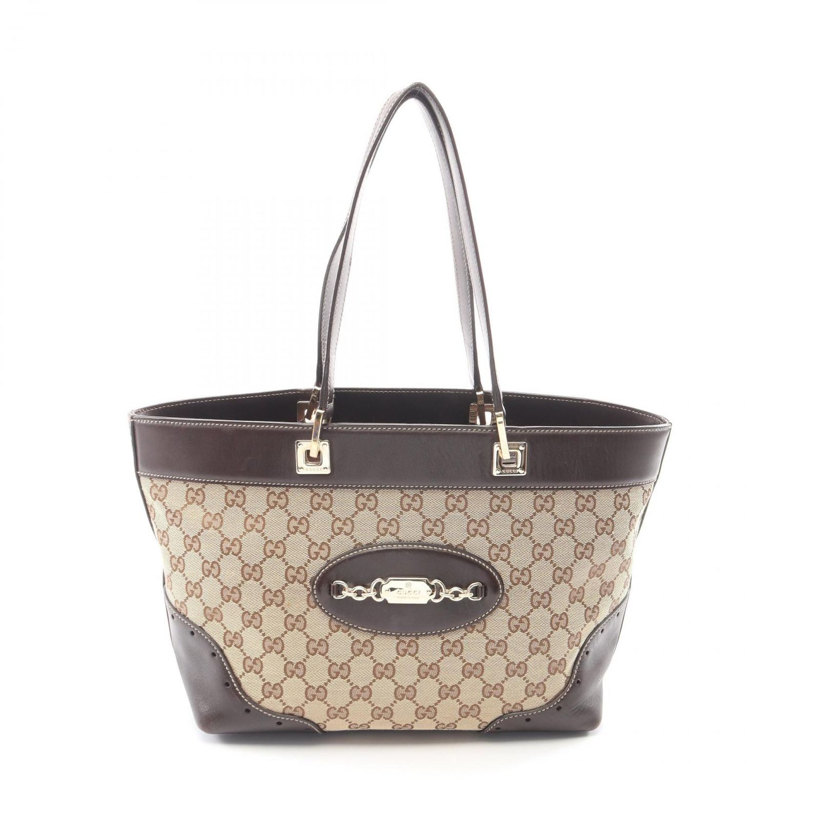 グッチ GUCCI トートバッグ GGキャンバス 145993 ベージュ/ダーク 