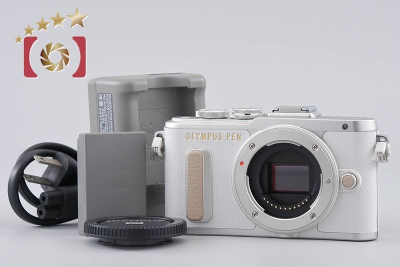 【中古】OLYMPUS オリンパス PEN E-PL8 ホワイト ミラーレス一眼カメラ シャッター回数僅少