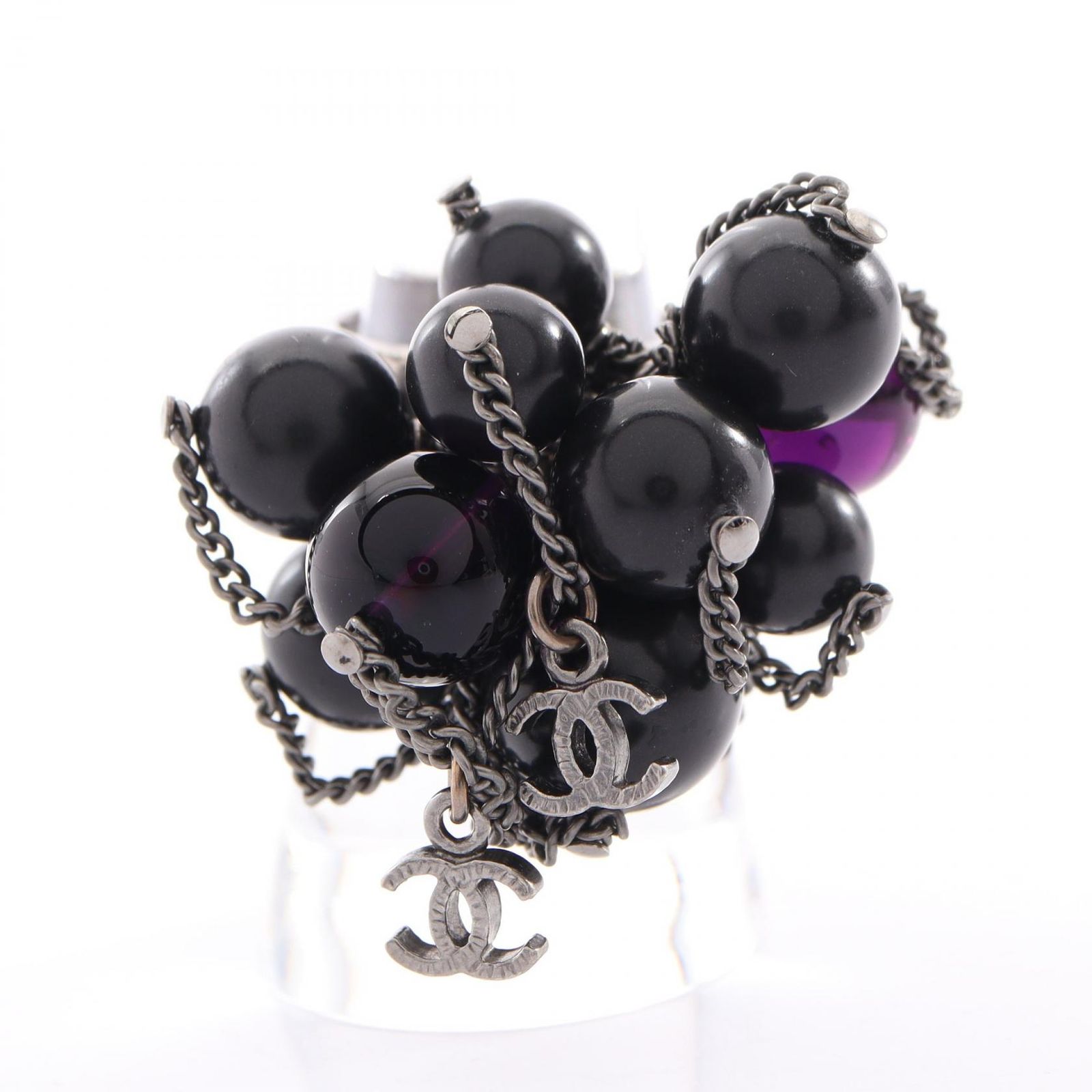 シャネル CHANEL リング・指輪 ココマーク チェーン ステンレススチール 指輪 レディース Used A