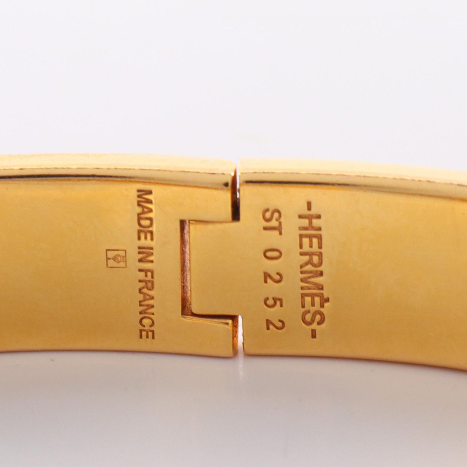 ▽ エルメス ユニ  HERMES GP（ゴールドメッキ） ブレスレット GP エルメス HERMES バングル クリッククラックPM GP（ゴールドメッキ