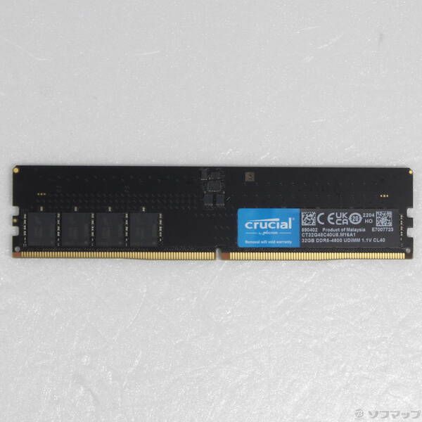 中古】Crucial 32GB DDR5メモリ CT32G48C40U5 - ソフマップ