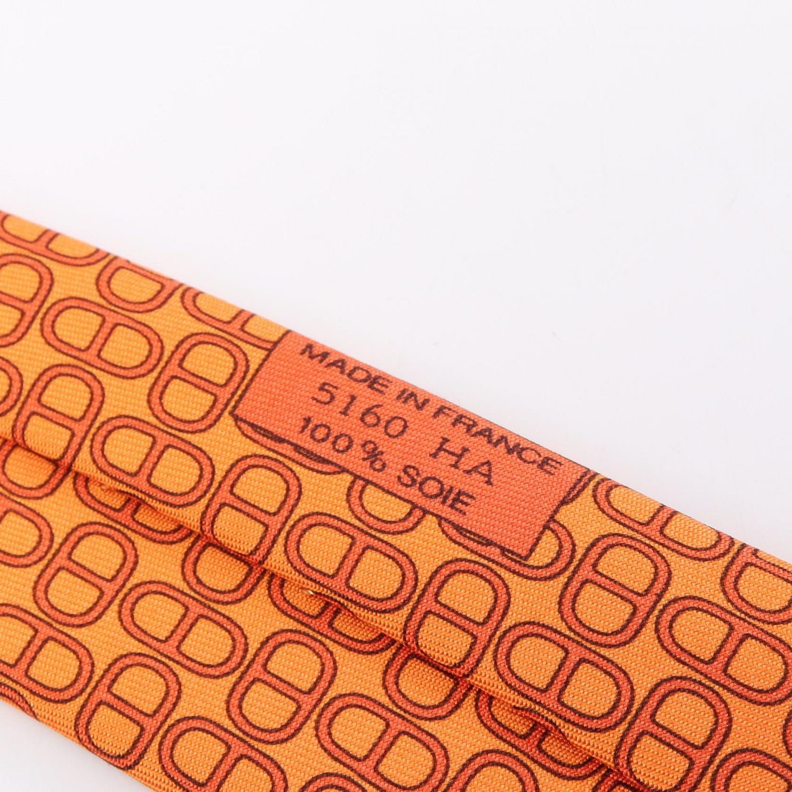 エルメス HERMES ネクタイ シェーヌダンクル 総柄 シルク ネクタイ