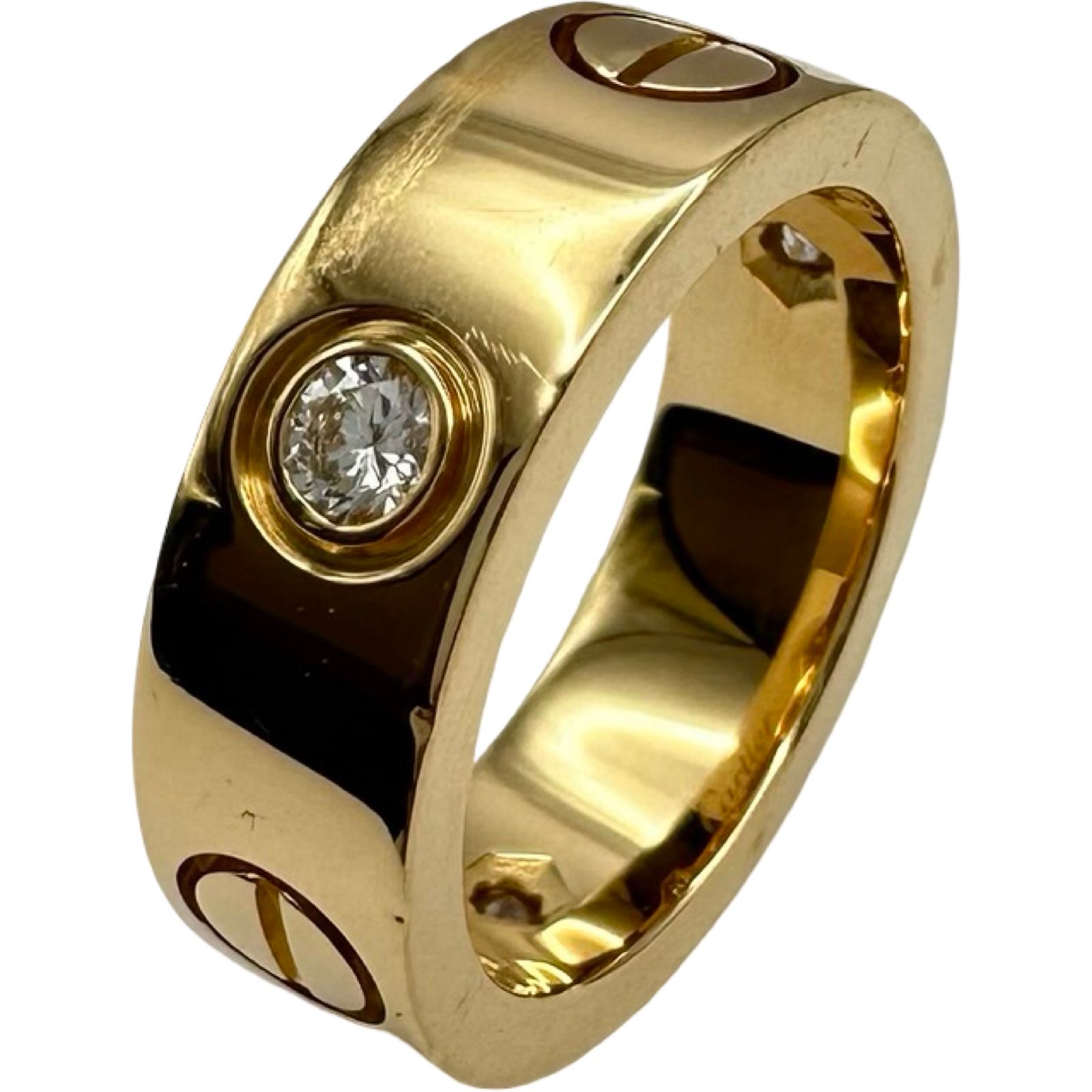 カルティエ Cartier ラブリング ハーフダイヤ3PD ゴールド 750 ダイヤモンド ジュエリー