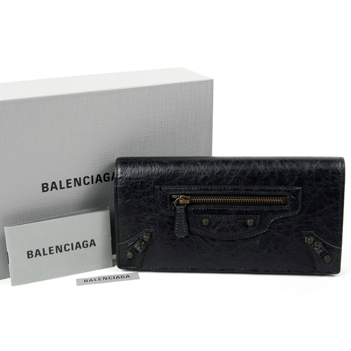 超美品】BALENCIAGA バレンシアガ ルシティ 二つ折り長財布 ブランド